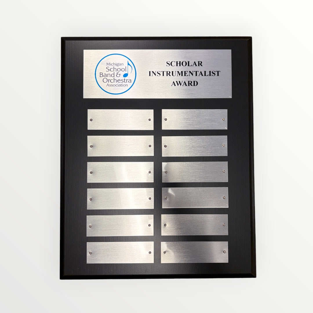 MSBOA Scholar Instrumentalist Perpetual Plaque