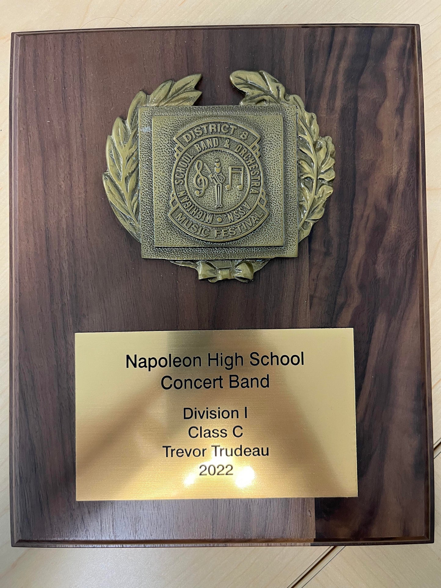 District 8 Band & Orchestra Plaque