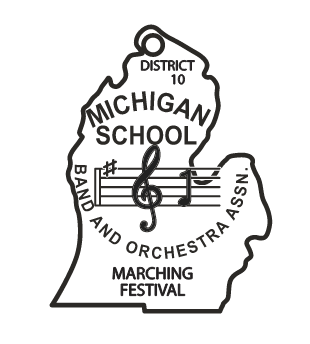 MSBOA District 10 - Marching Festival Medal - Division II Red Ribbon