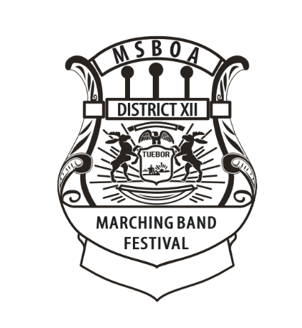 District 12 Marching Band Medal - Rating I with Blue Ribbon