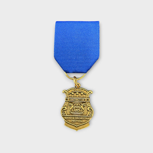 District 12 Band and Orchestra Medal - Rating I with Blue Ribbon