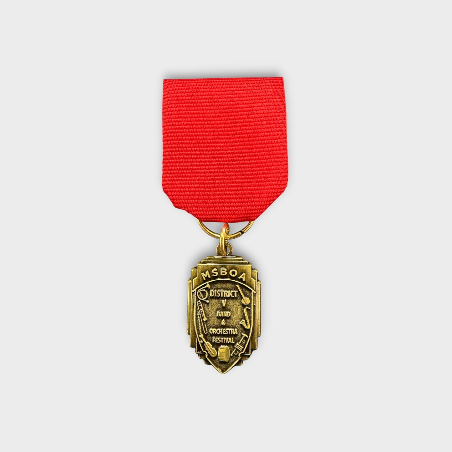 District 5 Band & Orchestra Medal - Rating II with Red Ribbon