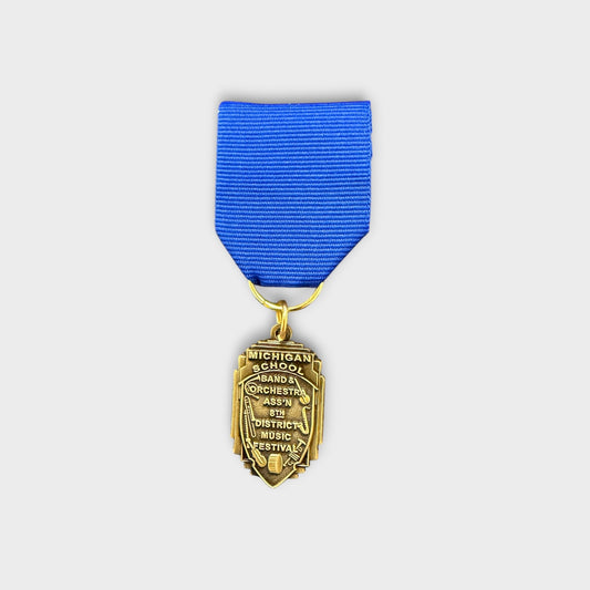 District 8 Band & Orchestra Medal - Rating I with Blue Ribbon