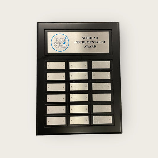 MSBOA Scholar Instrumentalist Perpetual Plaque