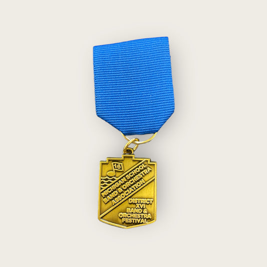 District 16 Band and Orchestra Medal - Rating I with Blue Ribbon