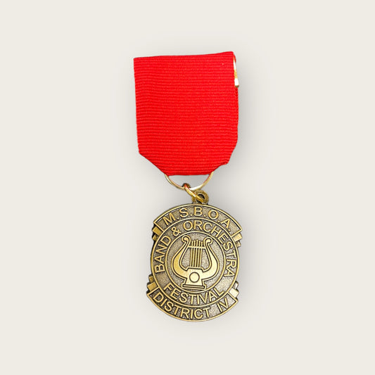 District 4 Band & Orchestra Medal - Rating II with Red Ribbon