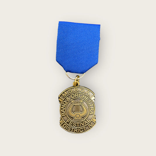 District 4 Band & Orchestra Medal - Rating I with Blue Ribbon